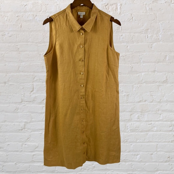 Garnet Hill Dresses & Skirts - Sleeveless Button-Down Dress
